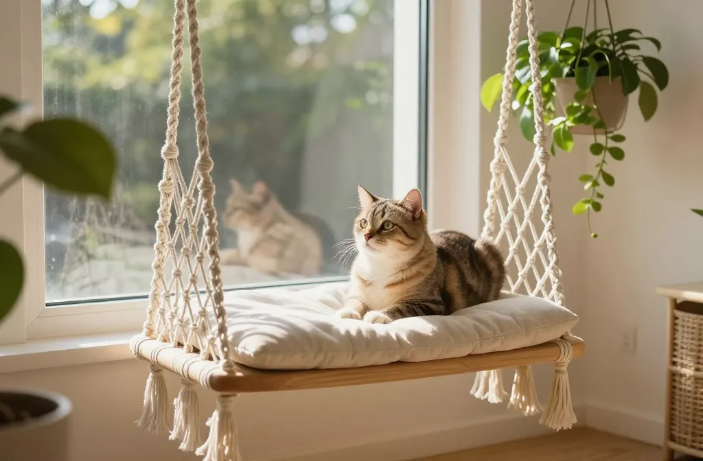6 Macrame Cat Window Perch Ideas for Cozy Cats: Cute Hacks